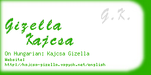 gizella kajcsa business card